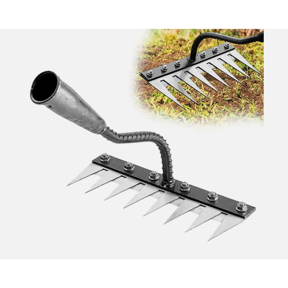 Iron Weeding Rake 2.0, 2025 New Iron Rake for Gardening and Weeding